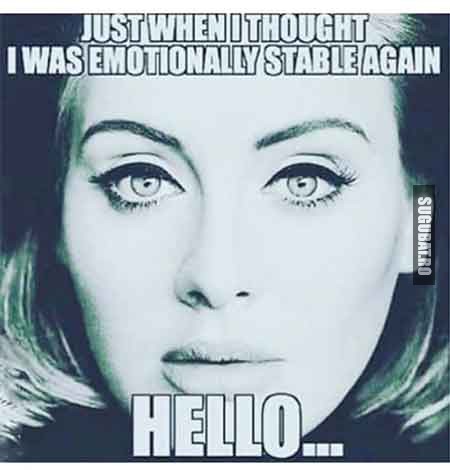 Tocmai cand credeai ca esti stabil emotional (Adele: Hello)