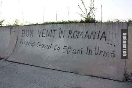 Mesaj amuzant: Bun venit in Romania