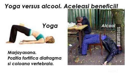 Yoga vs Alcool - aceleasi beneficii