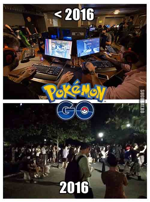 Gamerii inainte si dupa 2016 (Pokemon Go)