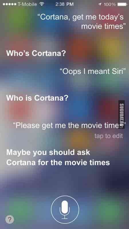 Momentul ala cand asistentul virtual devine prea personal - Siri vs. Cortana