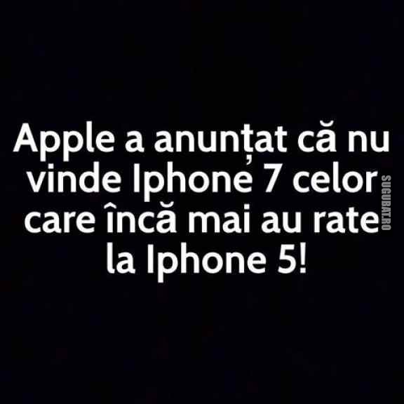 Anunt facut de Apple referitor la iPhone 7