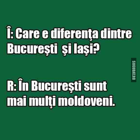 Diferenta dintre Bucuresti si Iasi