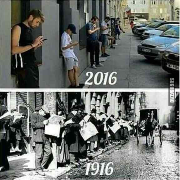 Evolutia ziarului: 1916 vs acum