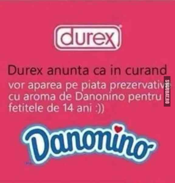 Durex cu aroma de Danonino