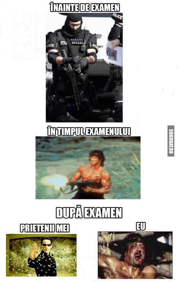 Inainte si dupa examene