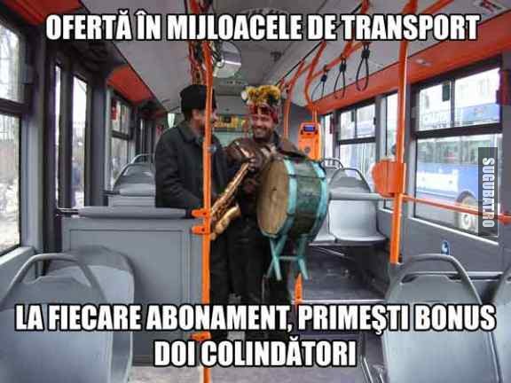 Oferta de Craciun in mijloacele de transport