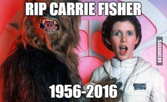 RIP Carrie Fisher, adevarata printesa