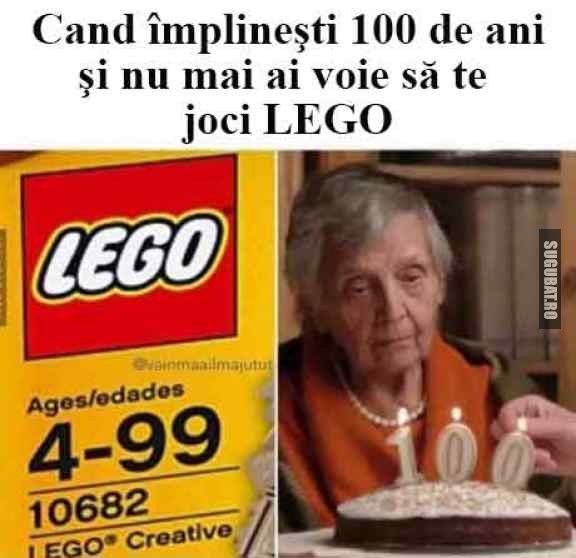 Cand implinesti 100 de ani si nu te mai poti juca LEGO