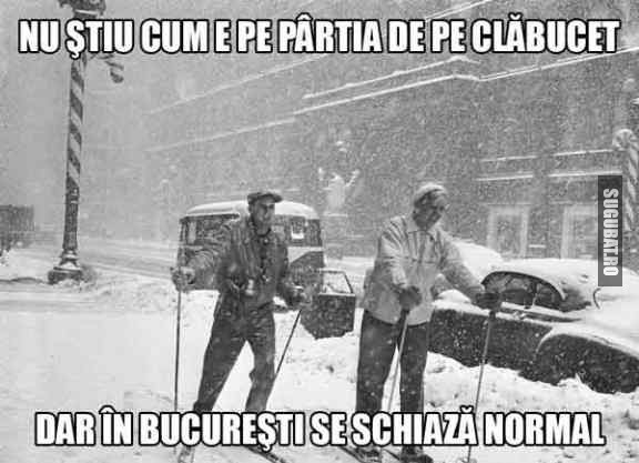 In Bucuresti se schiaza normal