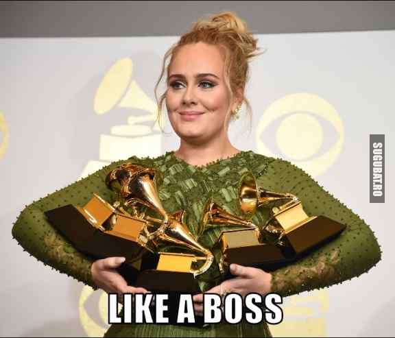 Adele la premiile Grammy Like a Boss