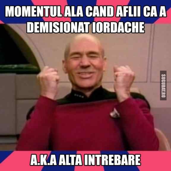 Momentul ala cand aflii ca a demisionat Iordache #AltaIntrebare