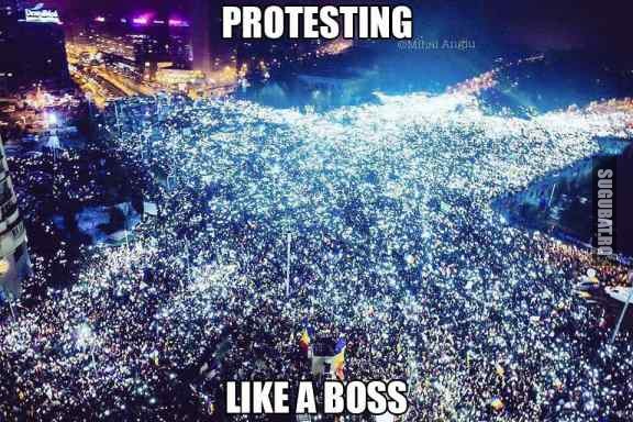 Protesting like a boss