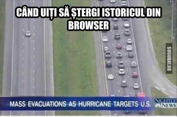 Cand uiti sa stergi istoricul din browser