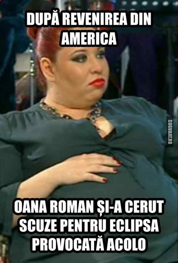 Oana Roman isi cere scuze pentru eclipsa