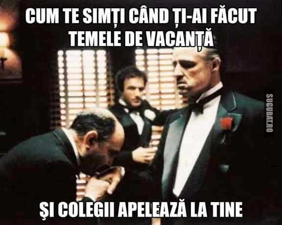 Cum te simti cand ti-ai facut temele de vacanta