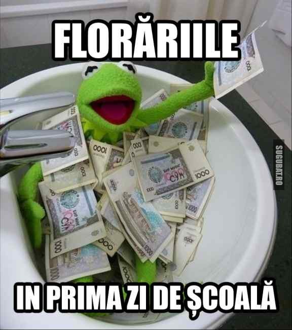 Florariile in prima zi de scoala