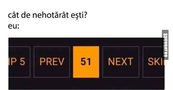 Cat de nehotarat esti?