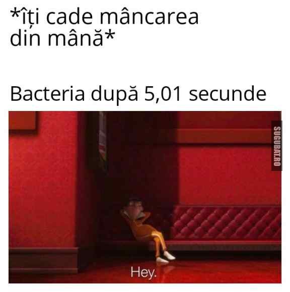 Regula de 5 secunde pentru mancare