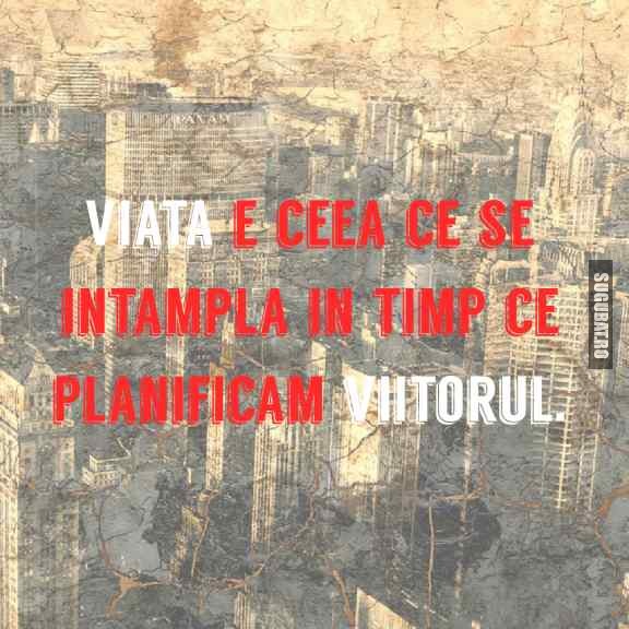 Lasă planurile și nu uita sa îți trăiești viața